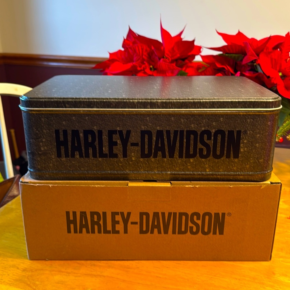 Harley Davidson Galvanized Metal Tray. New in box
